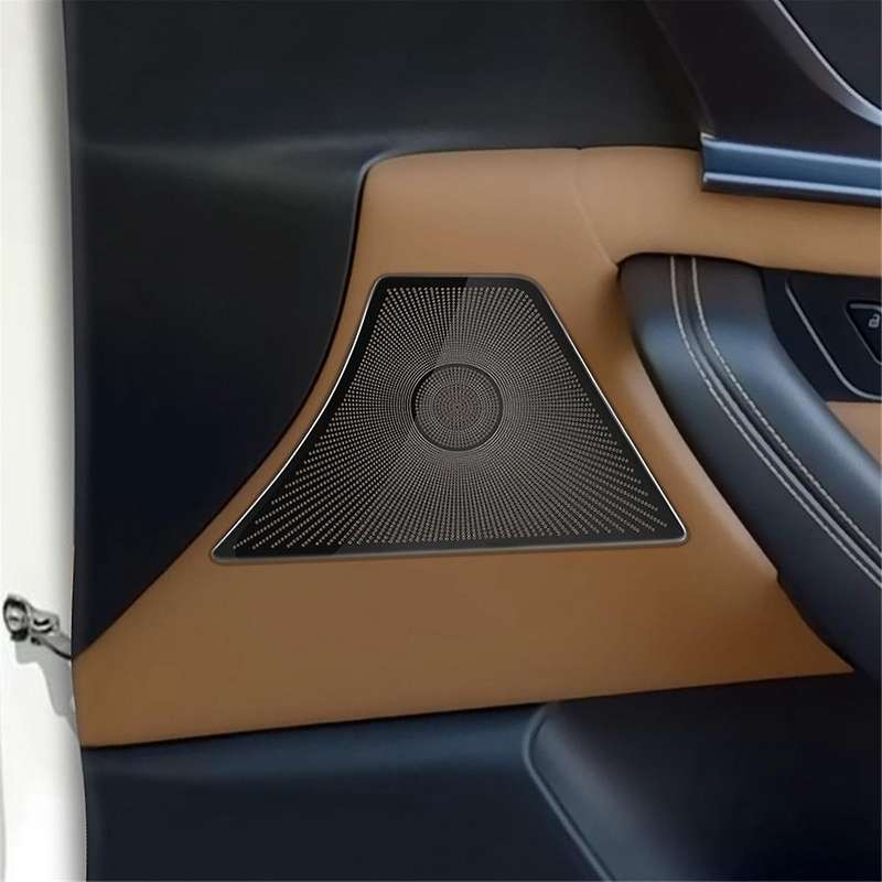 Car Door Horn Covers Stainless Steel Door Horn Frame Interior Accessories for -60 2022 2023 Rhd Blac
