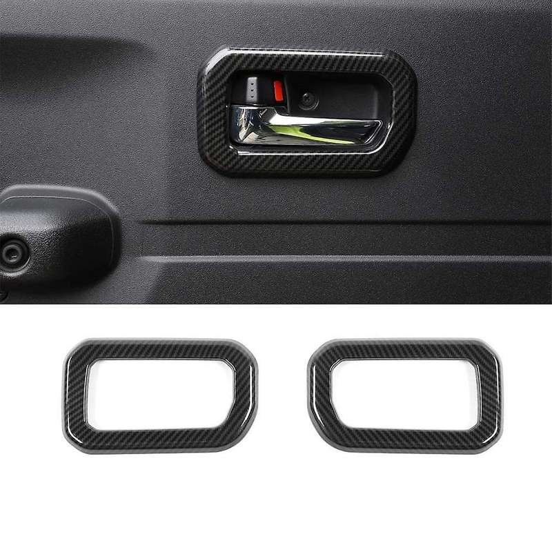 Car Door Inner Handle Frame Trim Cover Interior Decoration for Jimny 2019 2020 Car Accessories Carbo