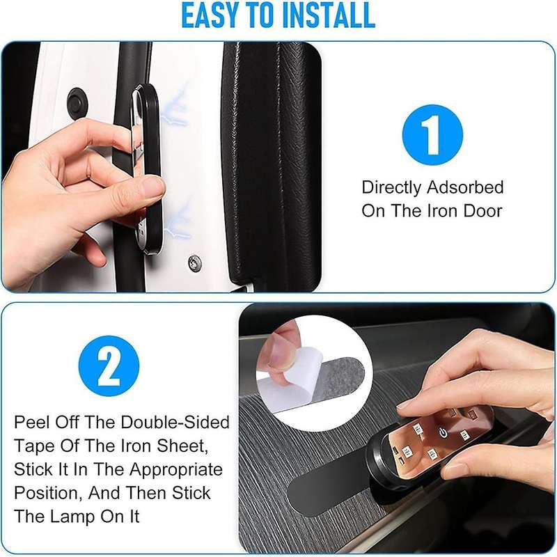 Car Door Light, Car Led Door Light Sign Projector, 7 Color Led Welcome Light Car Warning Led Door Th