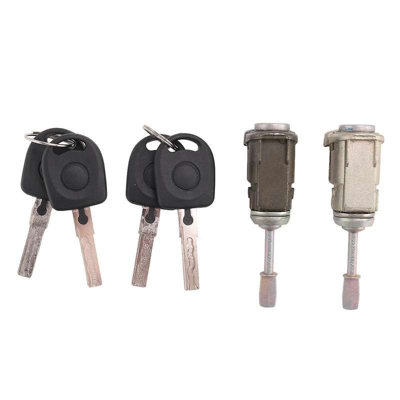 Car Door Lock Cylinder Front Left and Right with Key Set 1J0837167, 1U0837167A 604837167 for- 1J Gol