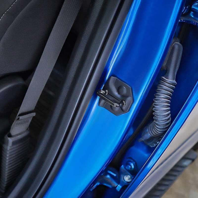 Car Door Lock Cover Door Hinge Antirust ABS Cover for 2015 2016 2017 2018 2019 2020 Black 4PCS
