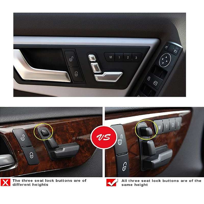Car Door Seat Adjustment Button Switch Cover Sticker Trim for B C E Class ML CLA Accessories (Driver