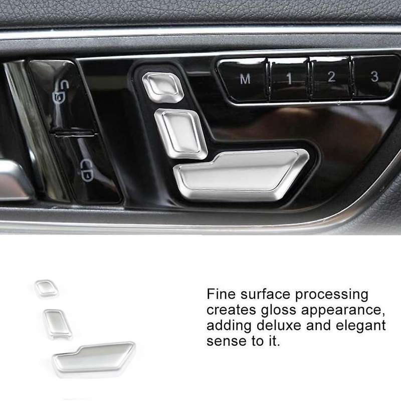 Car Door Seat Adjustment Button Switch Cover Sticker Trim for B C E Class ML CLA Accessories (Driver