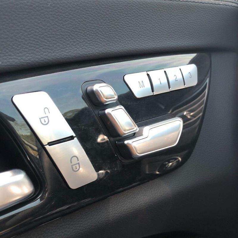 Car Door Seat Adjustment Button Switch Cover Sticker Trim for B C E Class ML CLA Accessories (Driver