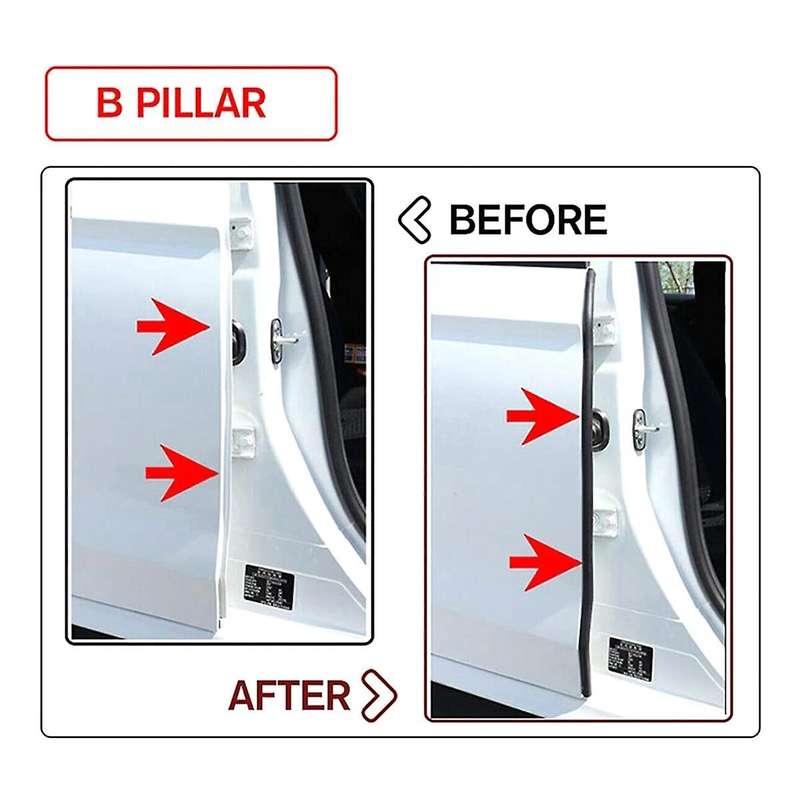 Car Door Seal Strip Kit Soundproof Strip Weather Strip Sealing Wind Noise Reduction Kit for Model S