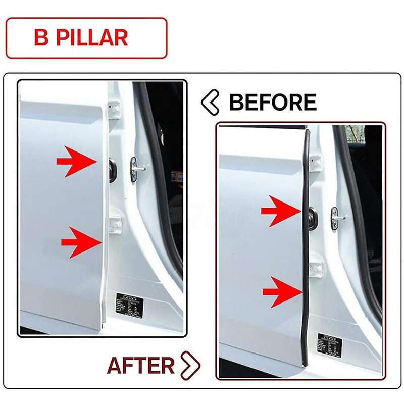 Car Door Seal Strip Kit Soundproof Strip Noise Insulation Weather Strip Sealing for Model S