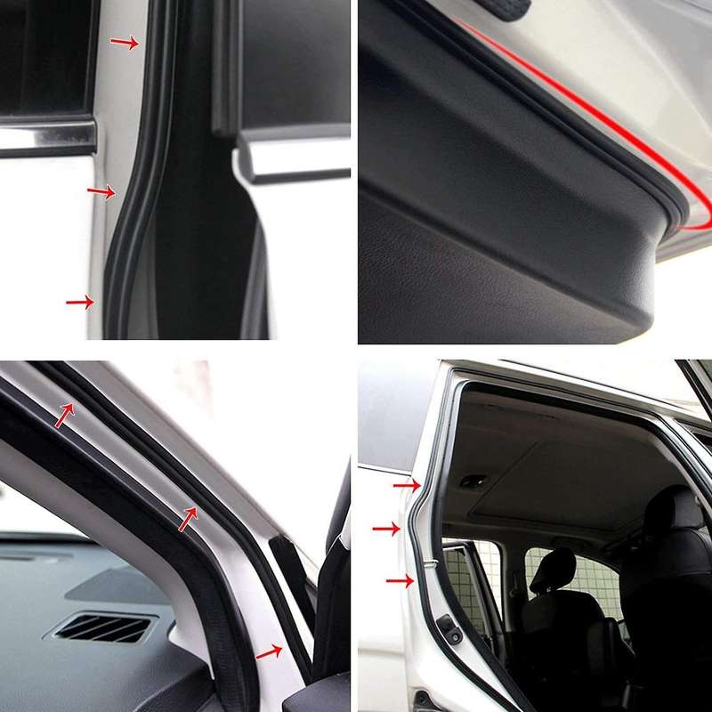 Car Door Seal Strip Kit Rubber Seal Sound Insulation Weatherstrip Seal for Patrol Y62 A-Rmada 2016 2