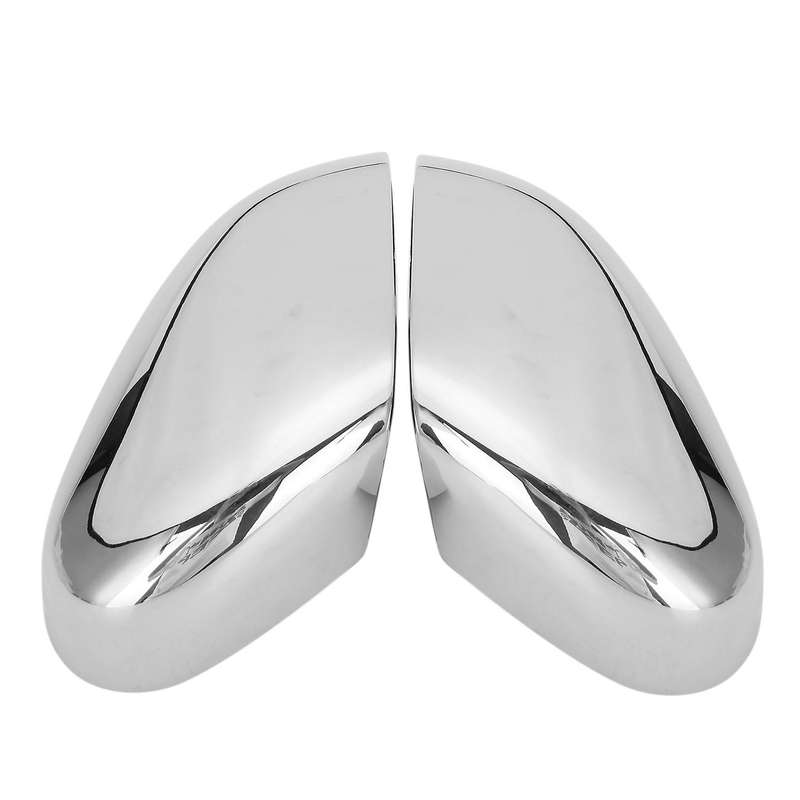 Car Door Side Rearview Mirror Covers Trim Side Wing Mirror Cap for C5 2017 2018, Chrome