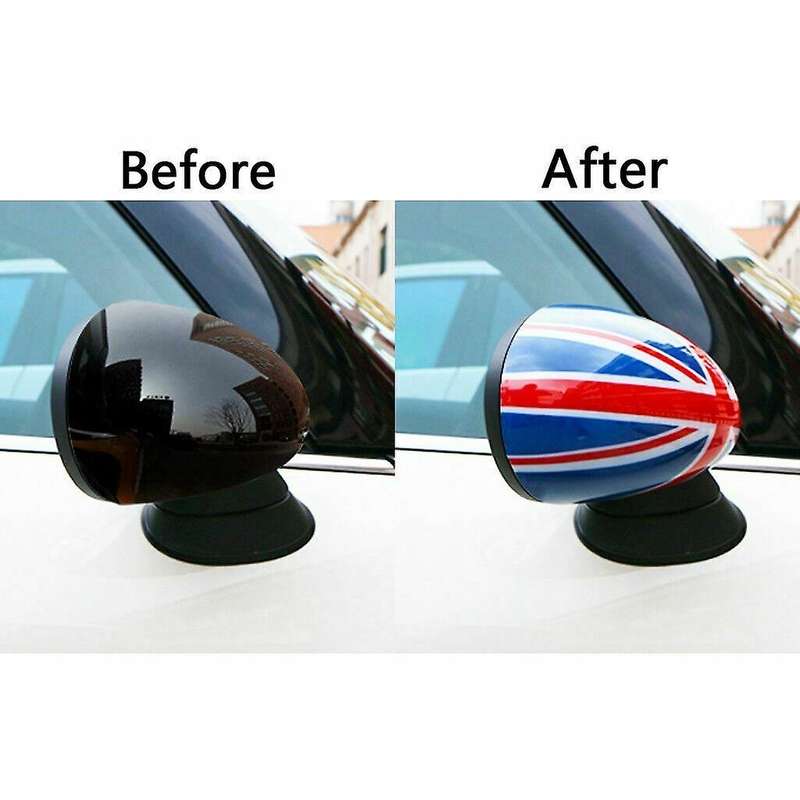 Car Door Side Red/Blue UK Flag Mirror Covers for R55 R56 R57 R58 R60 R61 Fold Mirror