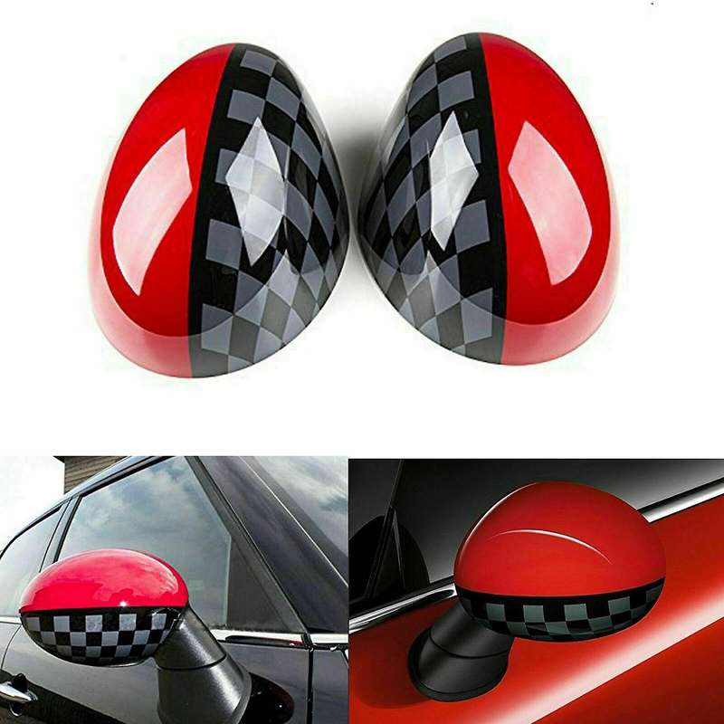 Car Door Side JCW Style Mirror Covers for R55 R56 R57 R58 R60 R61 Fold Mirror
