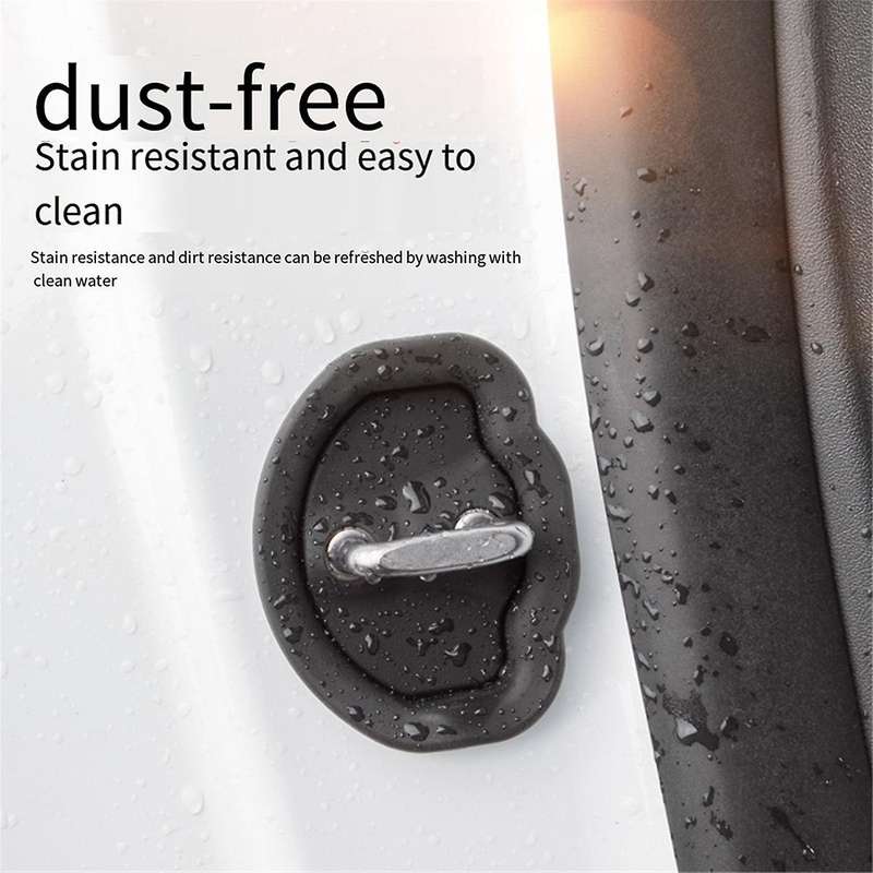 Car Door Silent Shock-Absorbing Silicone Door Latch Protective Cover for /Y Modification Accessories