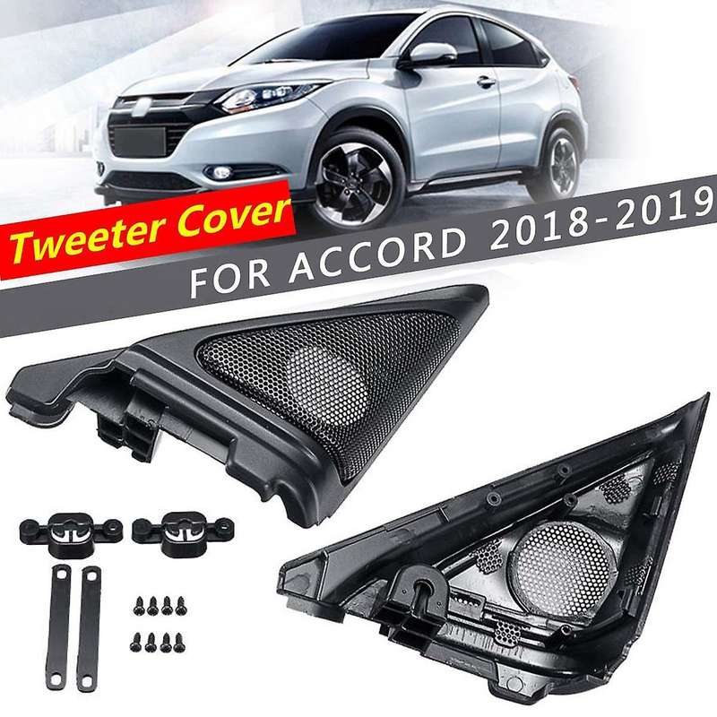 Car Door Side Tweeters Covers Triple-cornered Head Tweeter Horns Bezel Frame for Accord 2018 2019