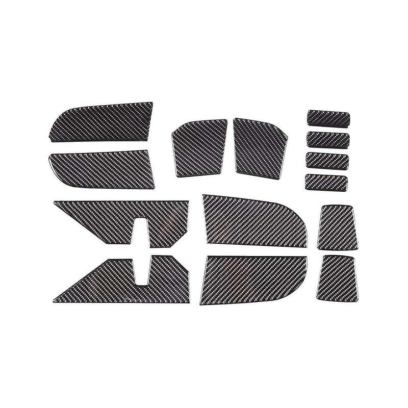 Car Door Slot Mats Kit Trim Decal Stickers for 2022 2023 Interior Accessories - Soft Carbon Fiber