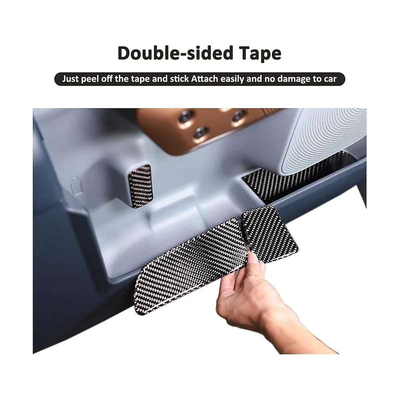 Car Door Slot Mats Kit Trim Decal Stickers for 2022 2023 Interior Accessories - Soft Carbon Fiber