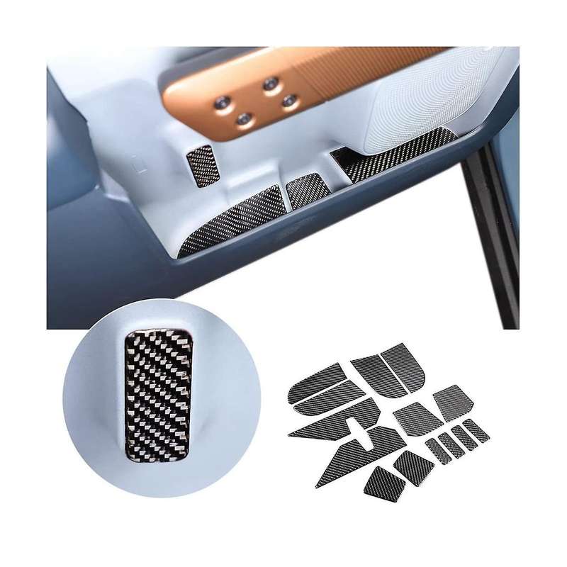 Car Door Slot Mats Kit Trim Decal Stickers for 2022 2023 Interior Accessories - Soft Carbon Fiber