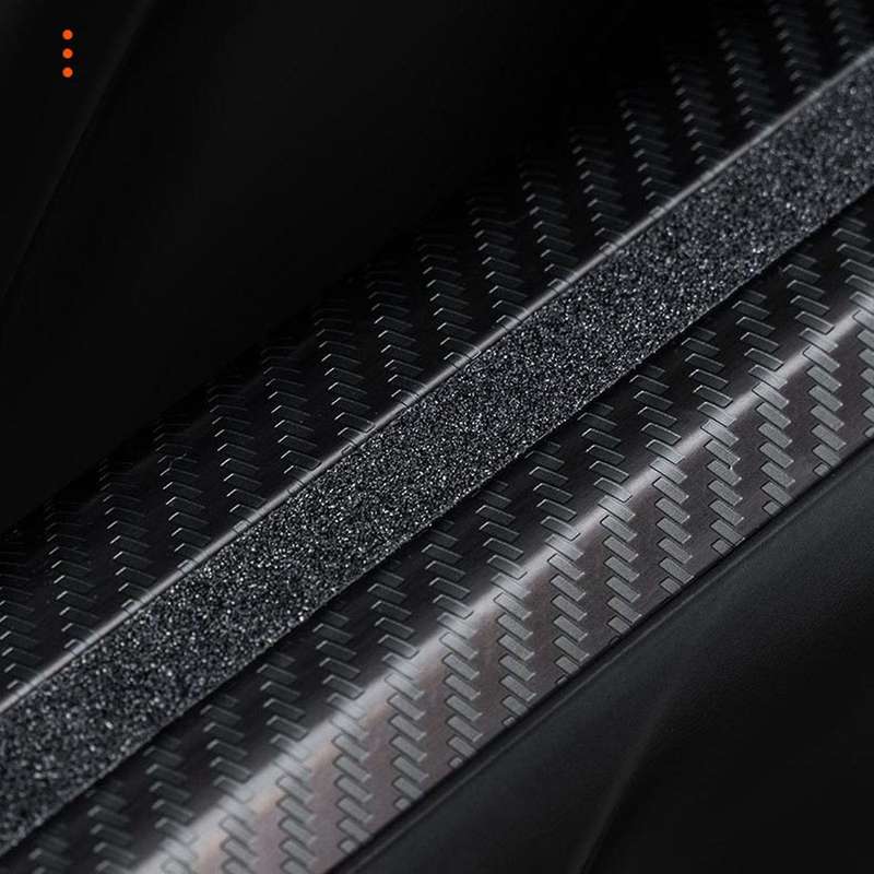 Car Door Sill Protector Stainless Steel Door Sill Guard Welcome Pedal for Model 3 2019-2021, Carbon