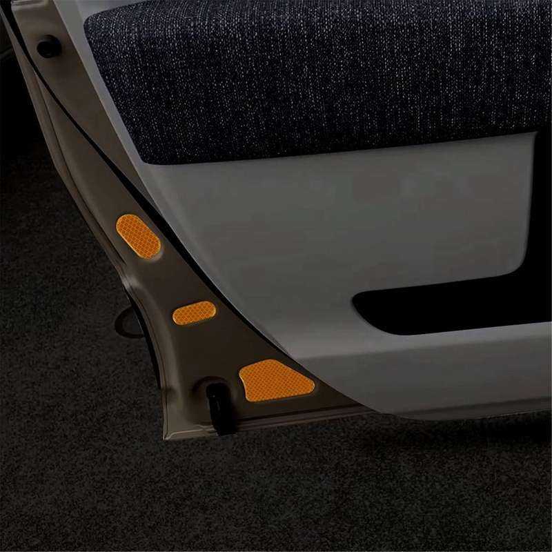 Car Door Warning Reflective Sticker Safety Car Door Opening Warning Reflector Tape for 2023-2024 Yel