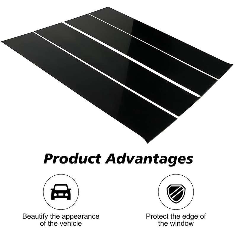 Car Door Window Trim Anti Scratch Stickers Door Pillar Moldings for Ram 1500 2500 3500 2009-2018 Acc