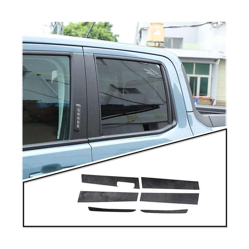 Car Door Window Pillar Post Cover Trim Sticker for 2022 2023 Accessories ,carbon Fiber Pattern
