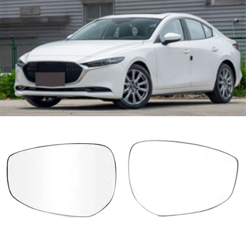 Car Door Wing Rear View Mirrors Reflective Lens Rearview Mirror Lenses Glass for 3 2019-2023 Car Acc