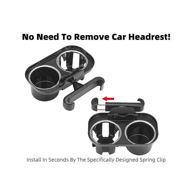 Car Double Cup Holder Car Beverage Holder Rear Pillow Snack Tray Universal Car Supplies