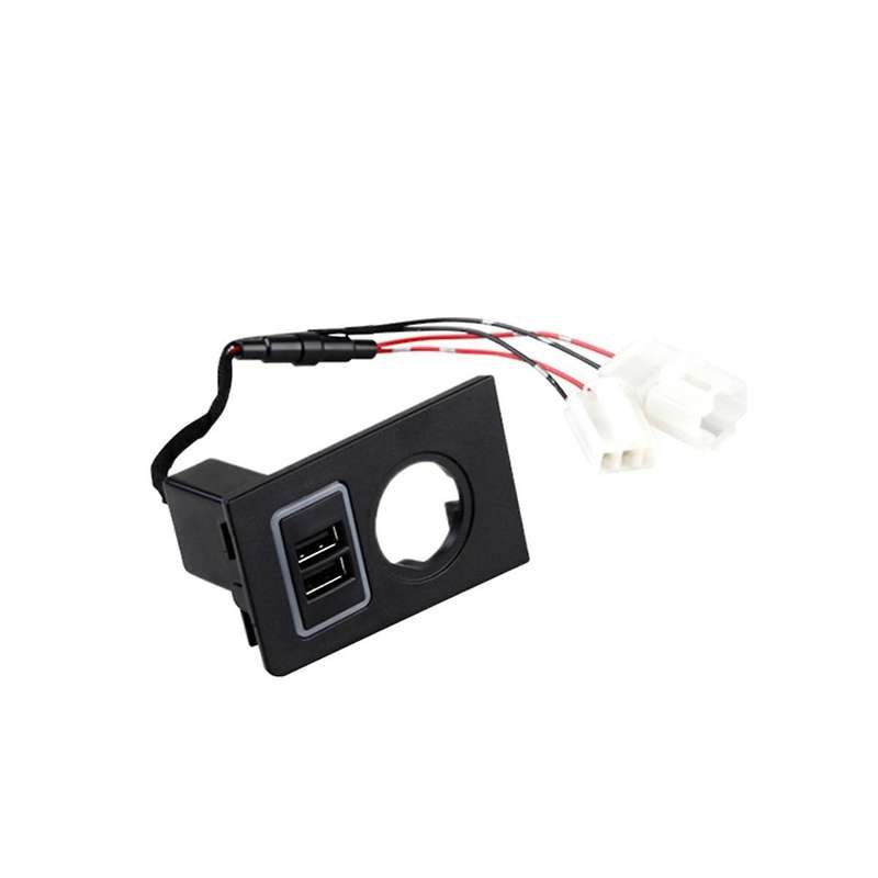 Car Double Usb Charger Gt Fast Charging for 2017-2020 Adapter Lighter Mount with Light White