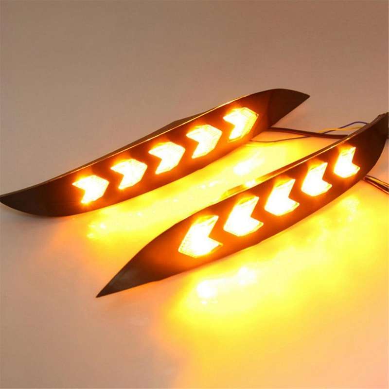 Car DRL Daytime Running Light for Axela 2019-2020 LED Fog Lamp Turn Signal Indicator White Yellow B