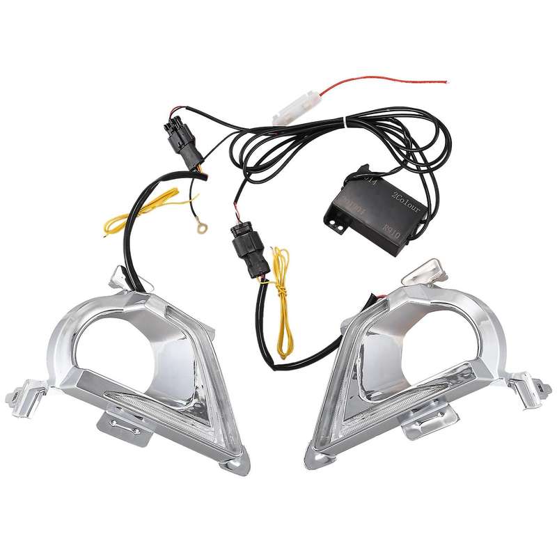 Car DRL LED Daytime Running Light Daylight for 2016 2017 Turning Yellow Signal Style Relay