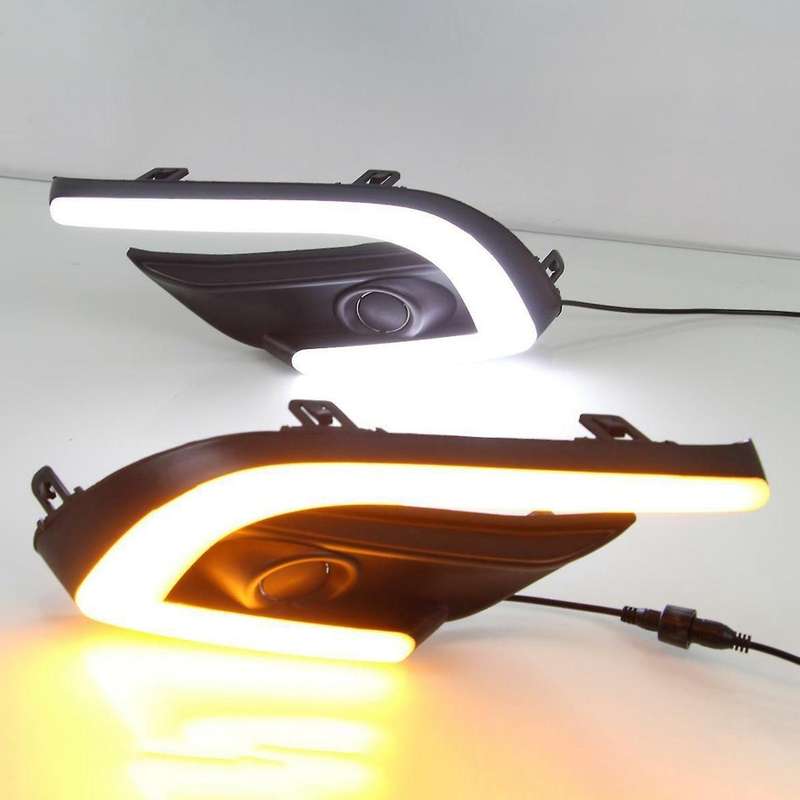 Car DRL Fog Lamp Fluorescent LED Daytime Running Light for 3 Axela 2017-2018