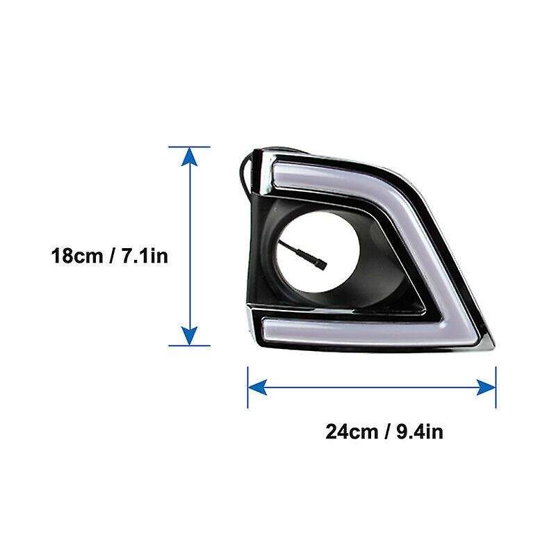 Car DRL LED Daytime Running Lights with Yellow Turn Signal Fog Lamp Cover for 2014 2015 2016