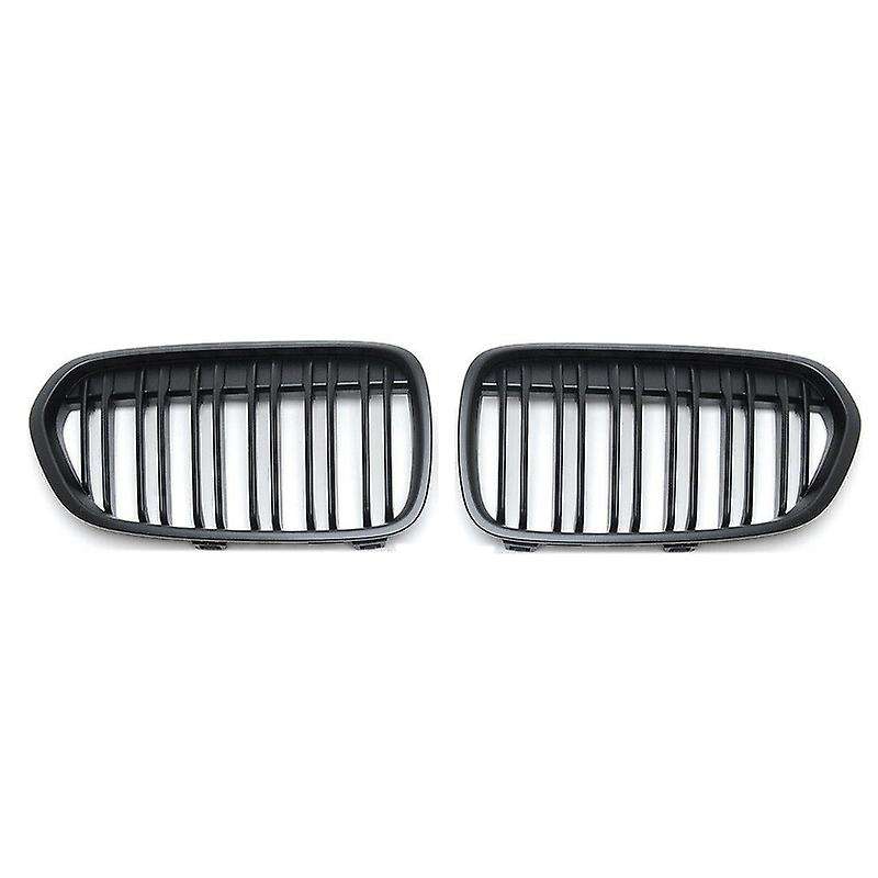 Car Dual Slat Matte Black Front Kidney Grilles Set for F52 1-Series 2018-2021