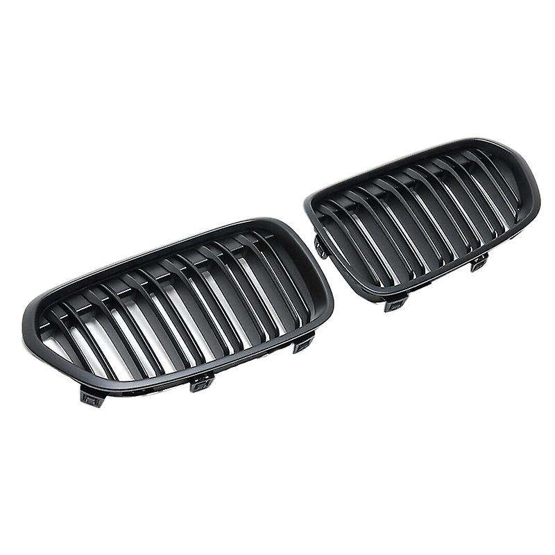 Car Dual Slat Matte Black Front Kidney Grilles Set for F52 1-Series 2018-2021