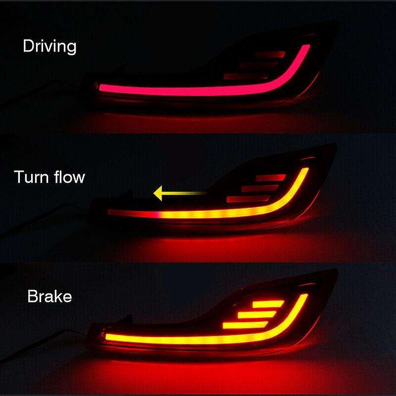 Car DRL LED Rear Bumper Tail Light Brake Light Turn Signal Lamp for -V 17-19