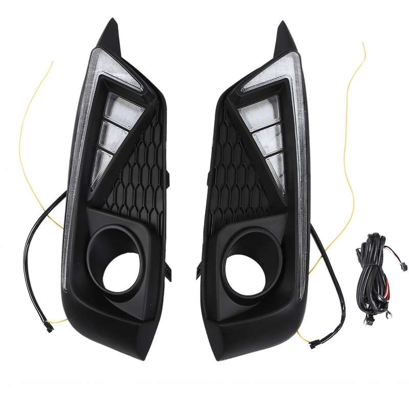 Car Drl Led for 10Th 2016 2017 2018 Daytime Running Lights with Fog Light Hole Auto Accessories 2Pcs