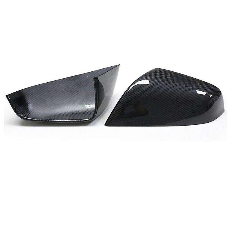 Car Dry Carbon Fiber Side Mirror Cover for Model S 2017-2020 Rear View Mirror Cover Trim Accessories