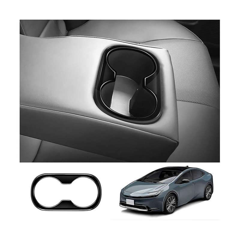 Car Dumb Rear Water Cup Frame Trim Cover Armrest Cup Holder Cover for Prius 60 Series 2022-2023