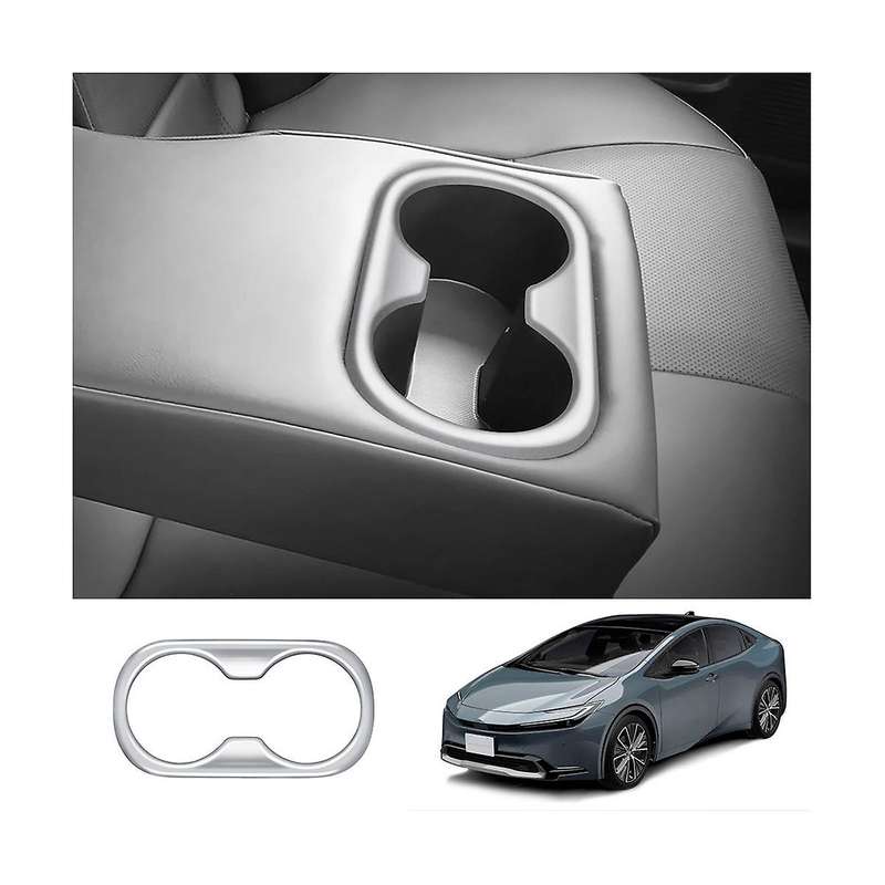 Car Dumb Rear Water Cup Frame Trim Cover Armrest Cup Holder Cover for Prius 60 Series 2022-2023