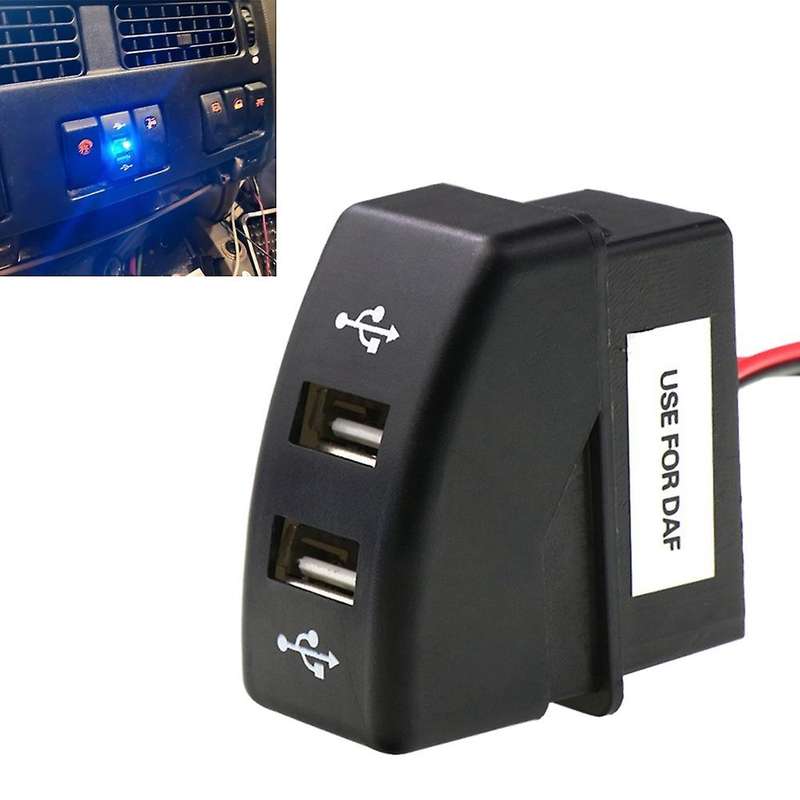 Car Dual Usb Charger 5v 2.1a Car Usb Socket Car Accessories for Daf Truck Daf 95 Xf Xf 106 105 95 C