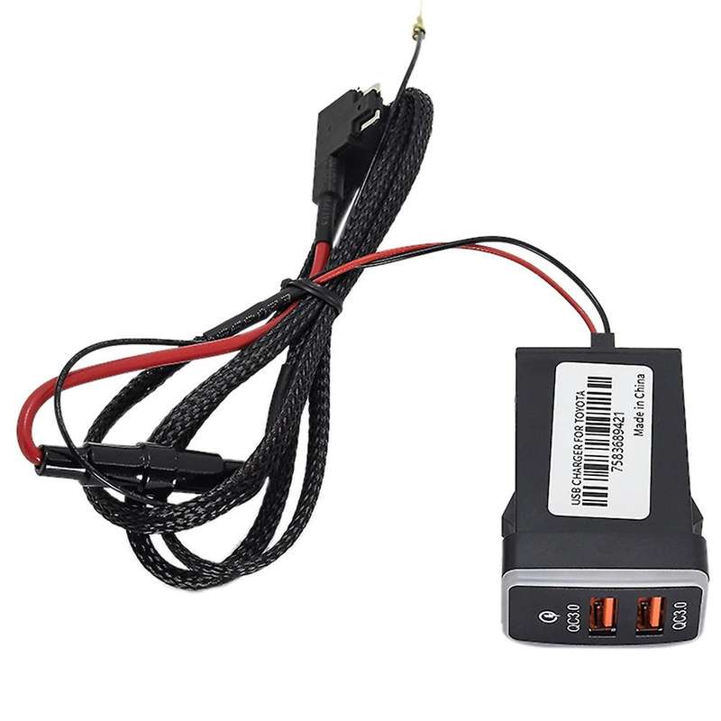 Car Dual Usb 3.0 Fast Charger 12-24v Car Charger with Led Ambient Light Suitable For