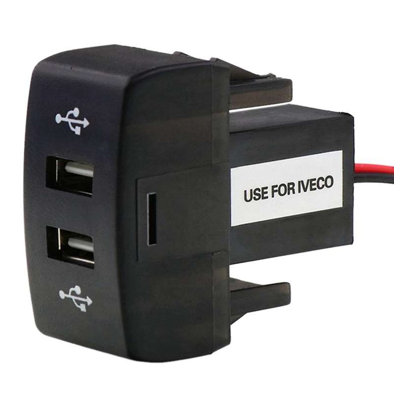 Car Dual Usb Charger 5v 2.1a Car Usb Power Socket Car Accessories for Truck Stralis Hi-way Eurocarg