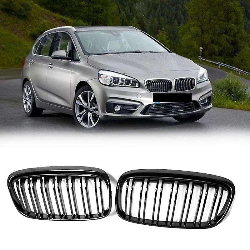 Car Dual-Slat Grille Front Bumper Kidney Grille for- 2-Series F45 F46 2014-2016