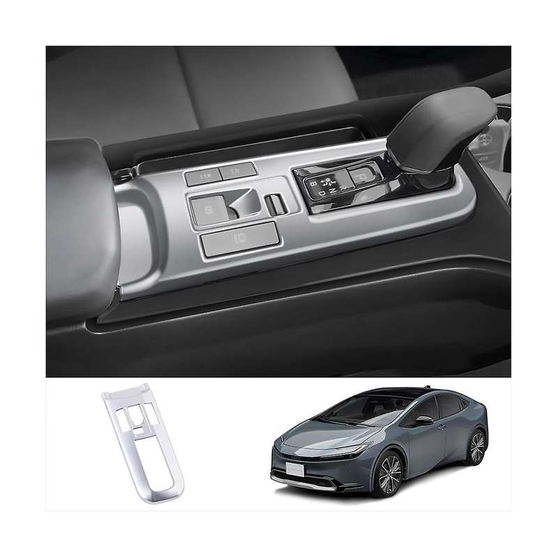 Car Dumb Silver Central Control Gear Shift Panel Decal Interior Modification for Prius 60 Series 20