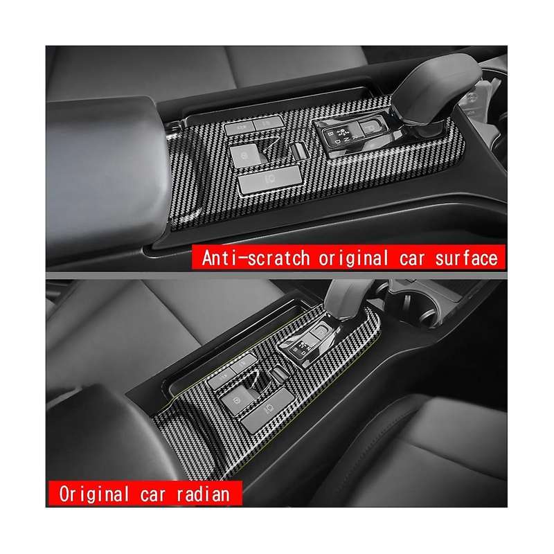 Car Dumb Silver Central Control Gear Shift Panel Decal Interior Modification for Prius 60 Series 20