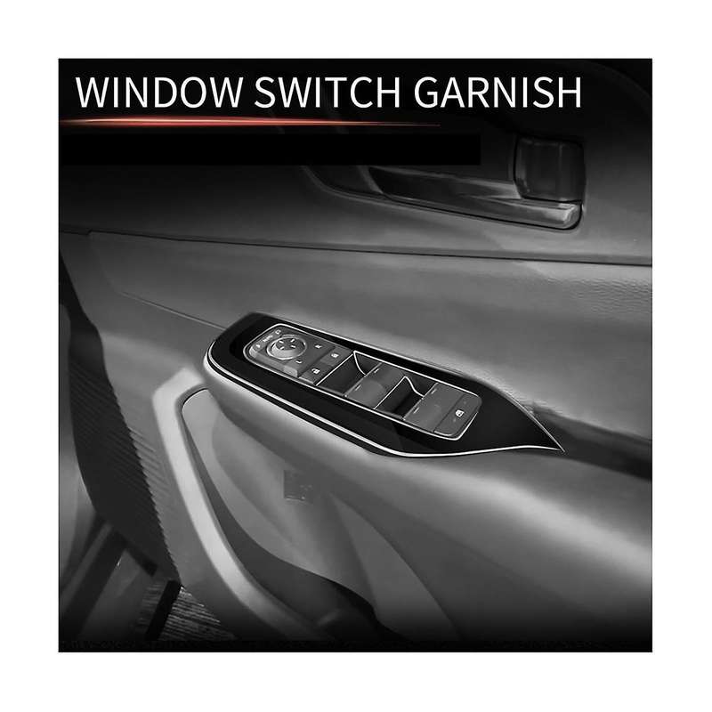 Car Dumb Silver Interior Door Armrest Window Glass Switch Frame Panel Trims 4pcs for Prius 60 Serie