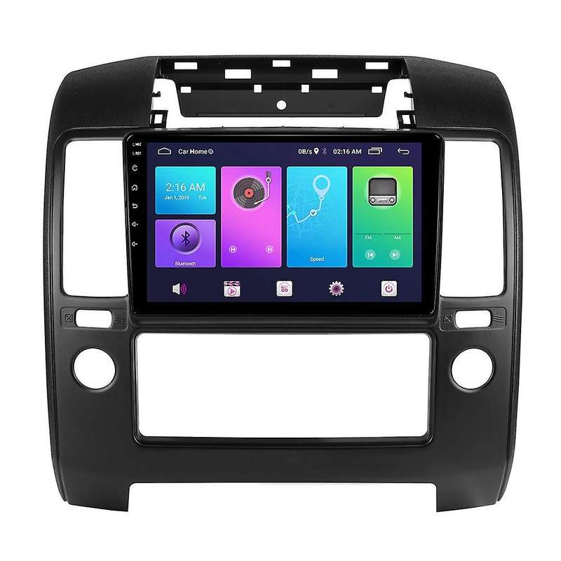 Car DVD Frame Audio Fitting Adaptor Dash Trim Kits Fascia Panel 9 Inch for Navara D40 05-14 2 Din Ra