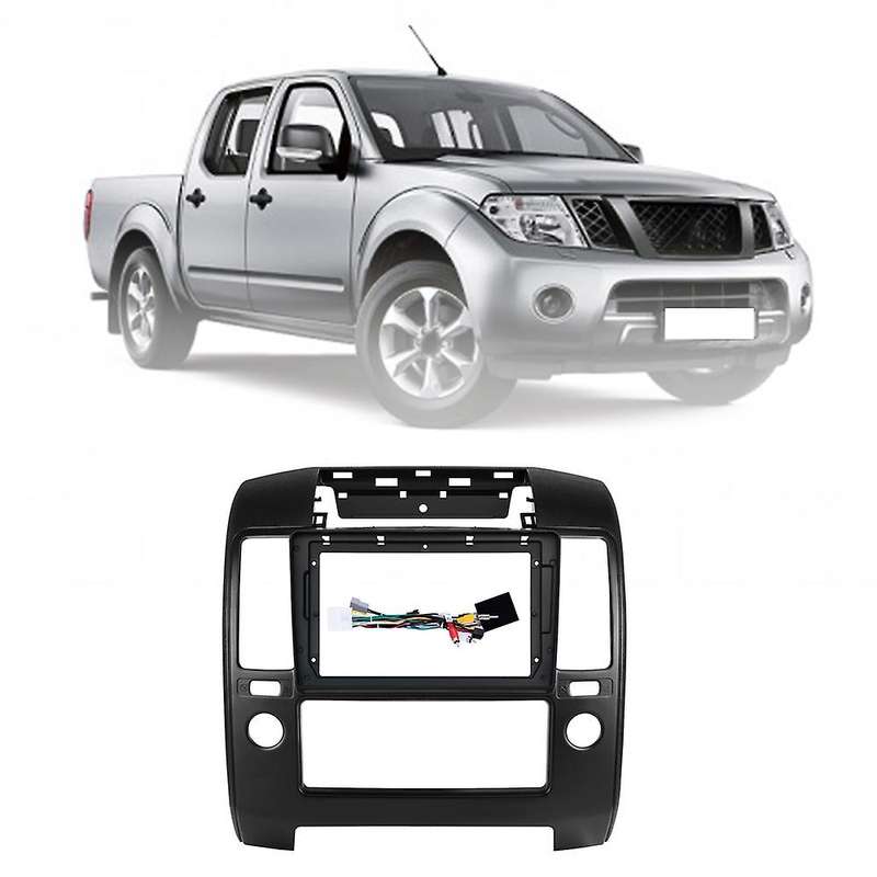 Car DVD Frame Audio Fitting Adaptor Dash Trim Kits Fascia Panel 9 Inch for Navara D40 05-14 2 Din Ra
