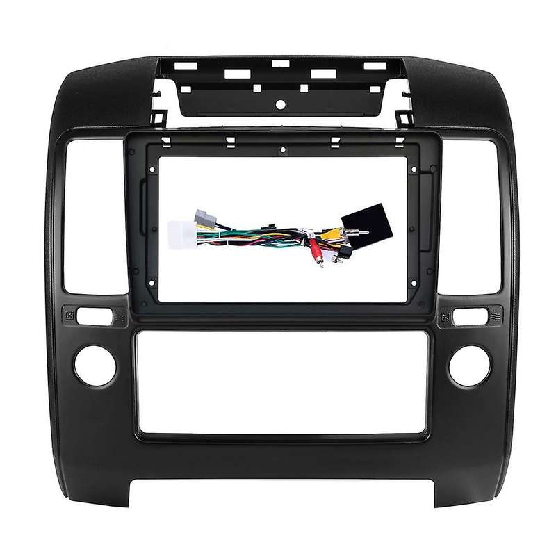 Car DVD Frame Audio Fitting Adaptor Dash Trim Kits Fascia Panel 9 Inch for Navara D40 05-14 2 Din Ra