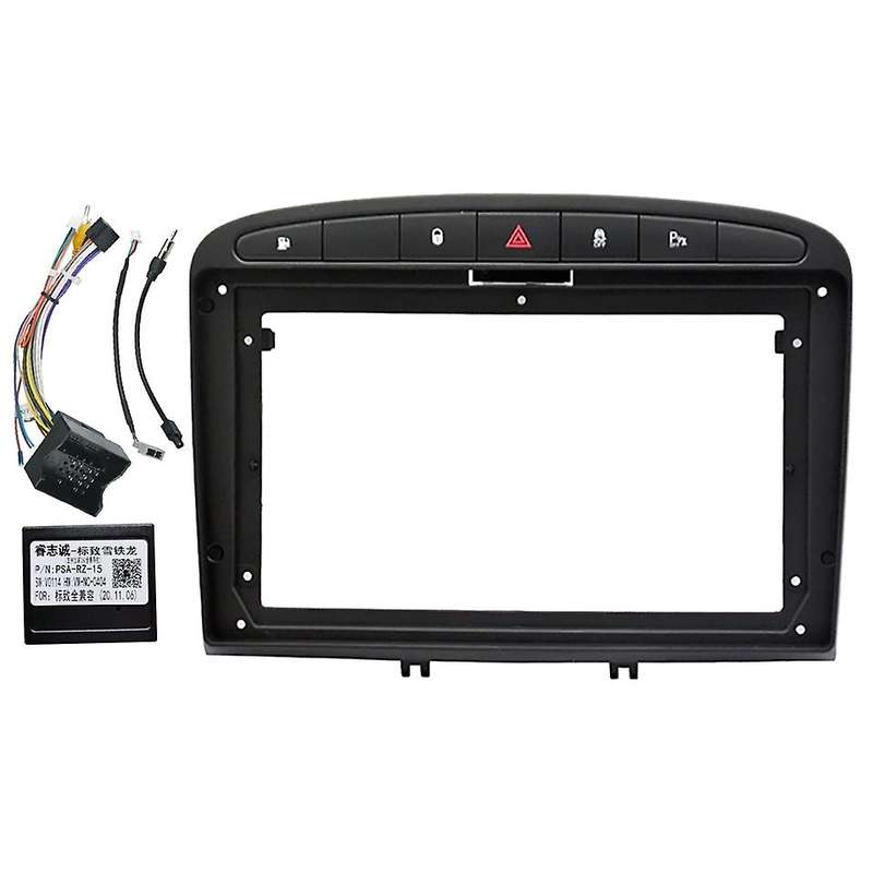 Car DVD Frame Audio Fitting Adaptor Dash Trim Kits Facia Panel 9Inch for 408 08-16 Double Din Radio