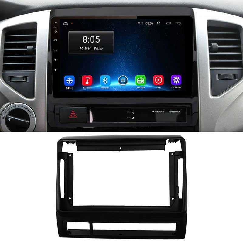 Car DVD Frame Audio Fitting Adaptor Dash Trim Kits Facia Panel 9INCH for 2005-2013 Double Din Radio