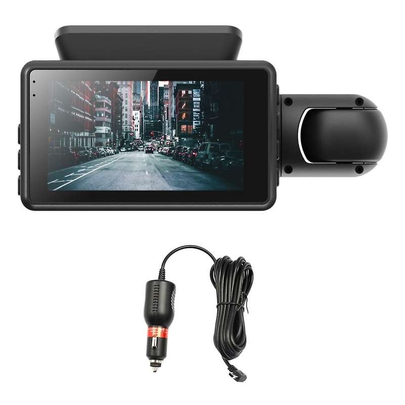 Car DVR Camera 360 degree Lens FHD Dash Cam 1080P IPS Screen Night Vision Parking Monitoring Hidden-